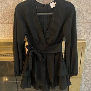 Princess Polly black long sleeve romper